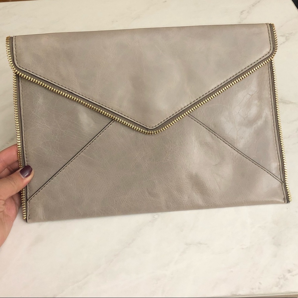 Rebecca Minkoff Leo Clutch Mushroom NWT